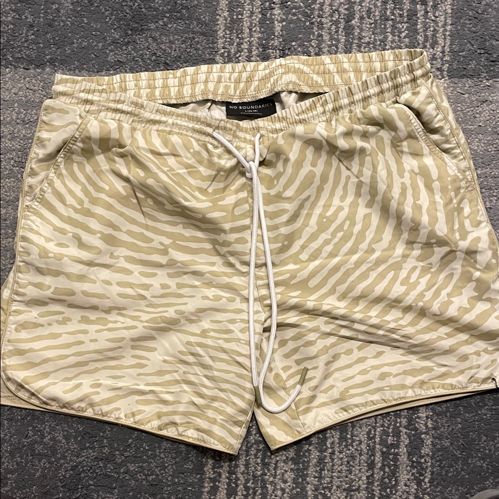 No Boundaries Tan Camouflage Swim Shorts